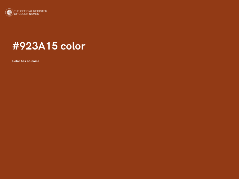 #923A15 color image