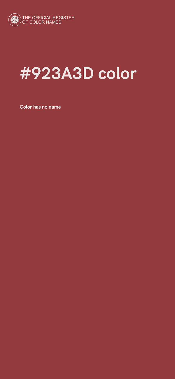 #923A3D color image