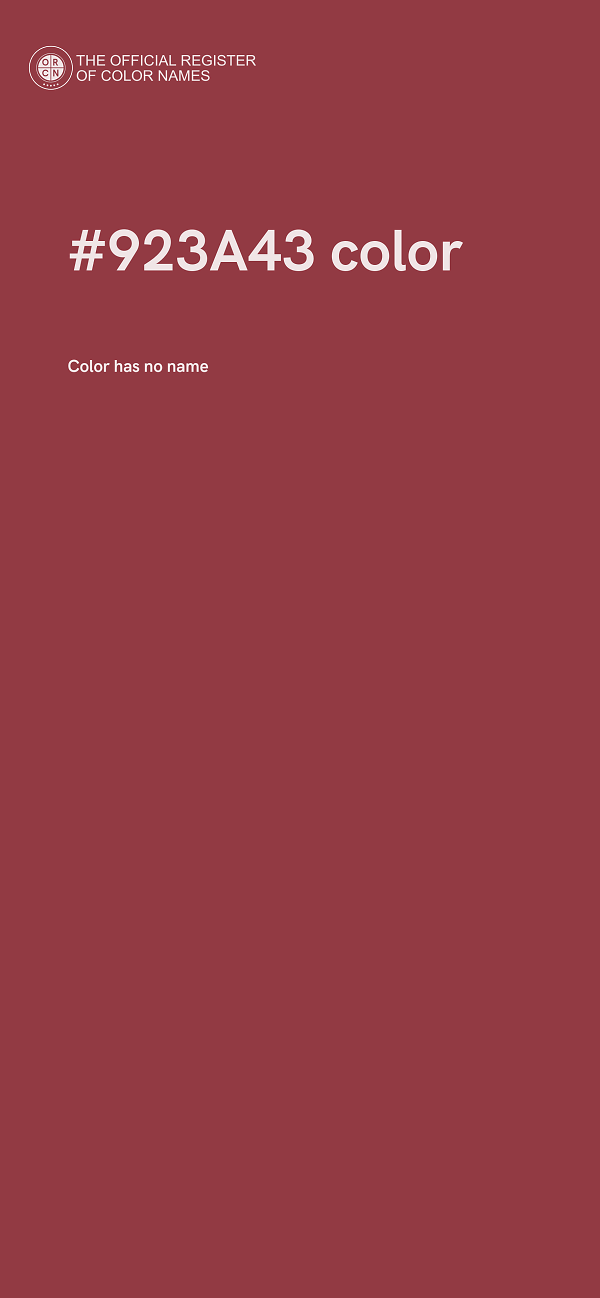 #923A43 color image