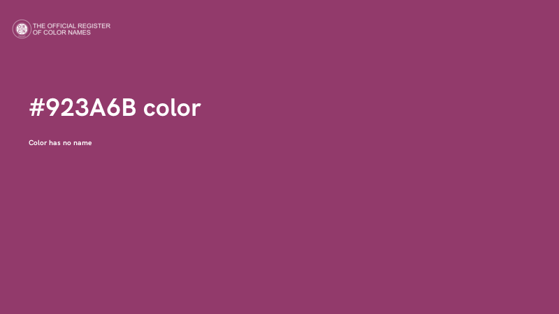 #923A6B color image