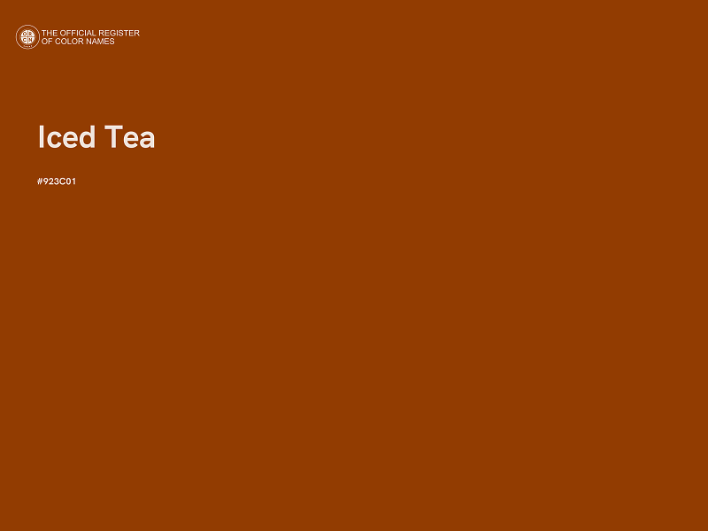 #923C01 - Iced Tea color image