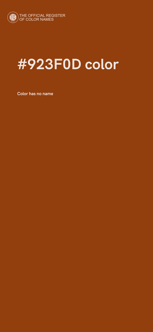 #923F0D color image