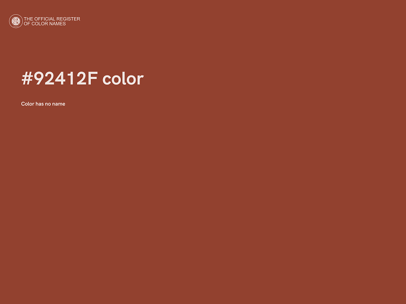 #92412F color image
