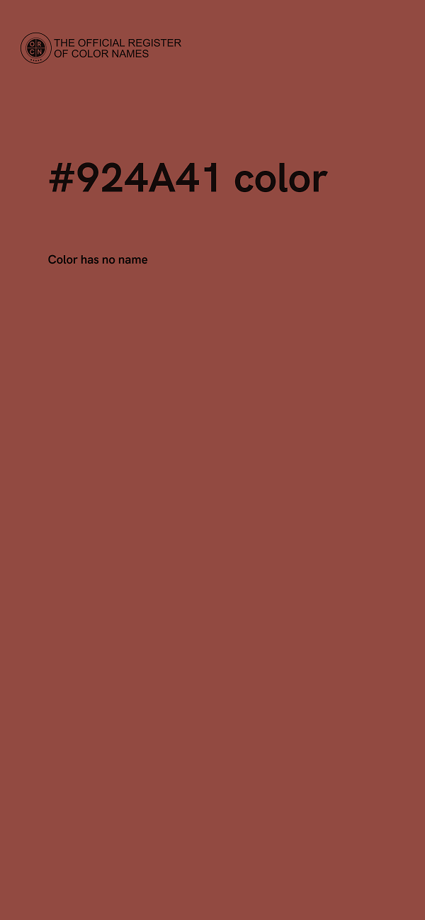 #924A41 color image