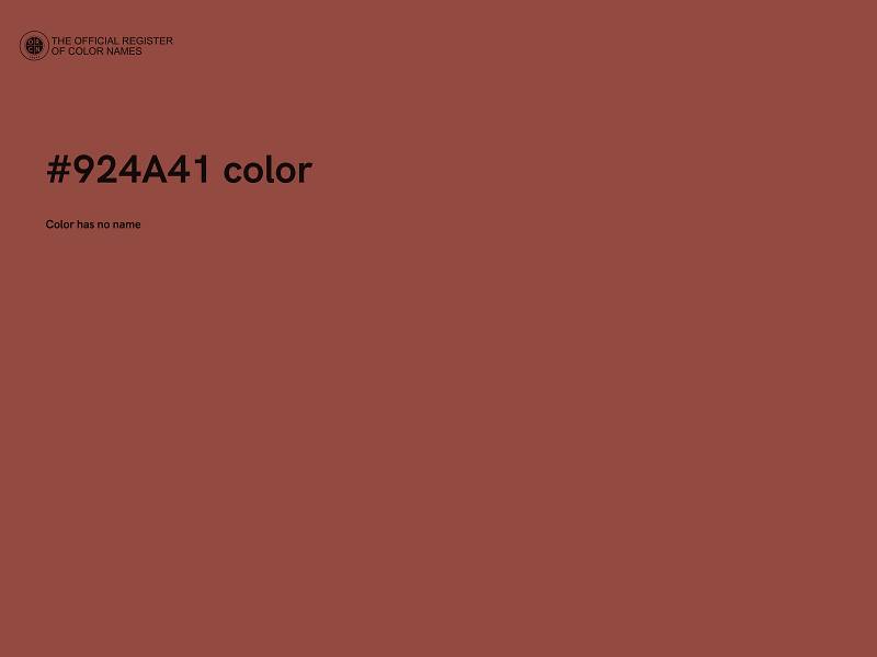#924A41 color image