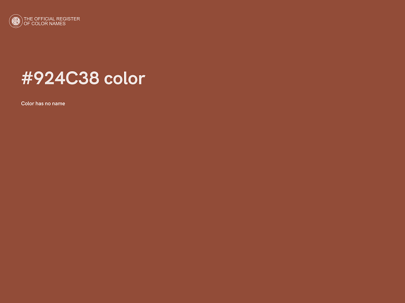 #924C38 color image