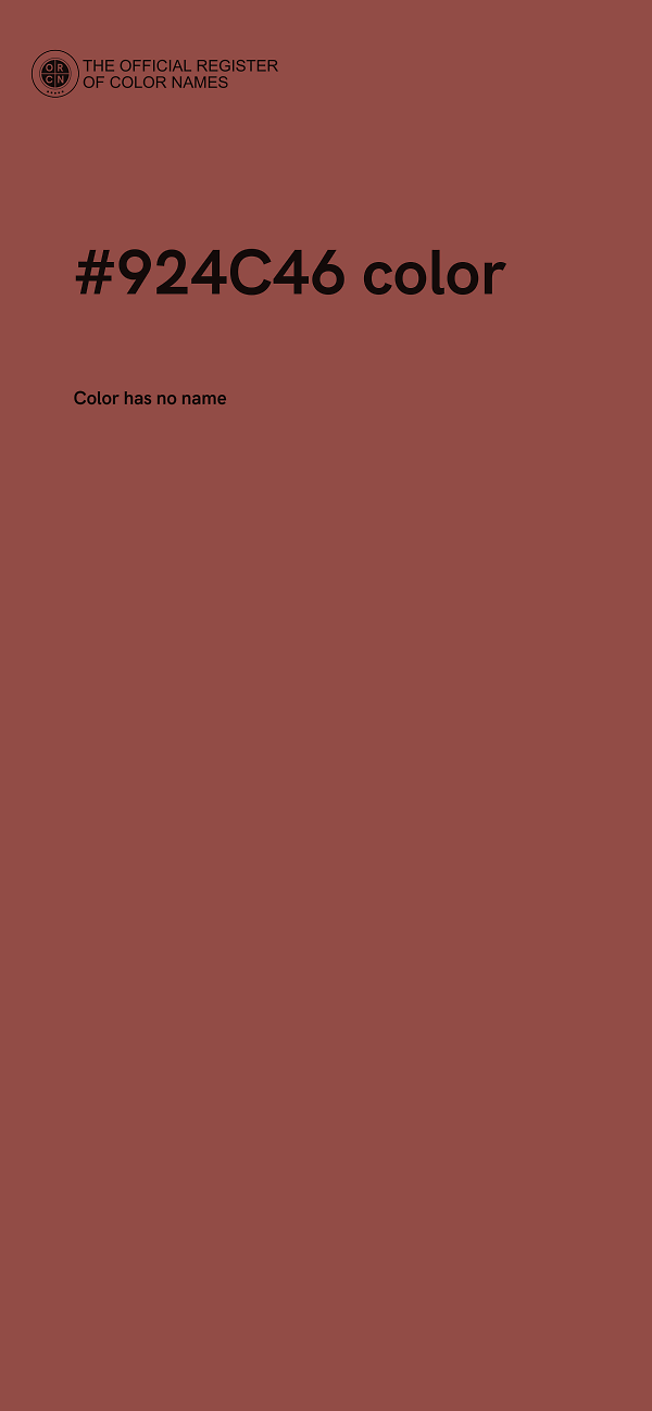 #924C46 color image