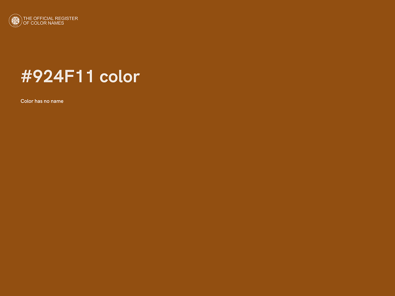 #924F11 color image