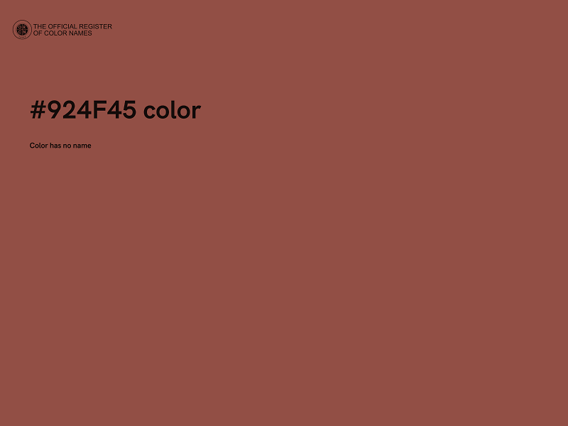 #924F45 color image