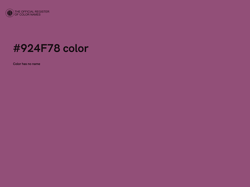 #924F78 color image