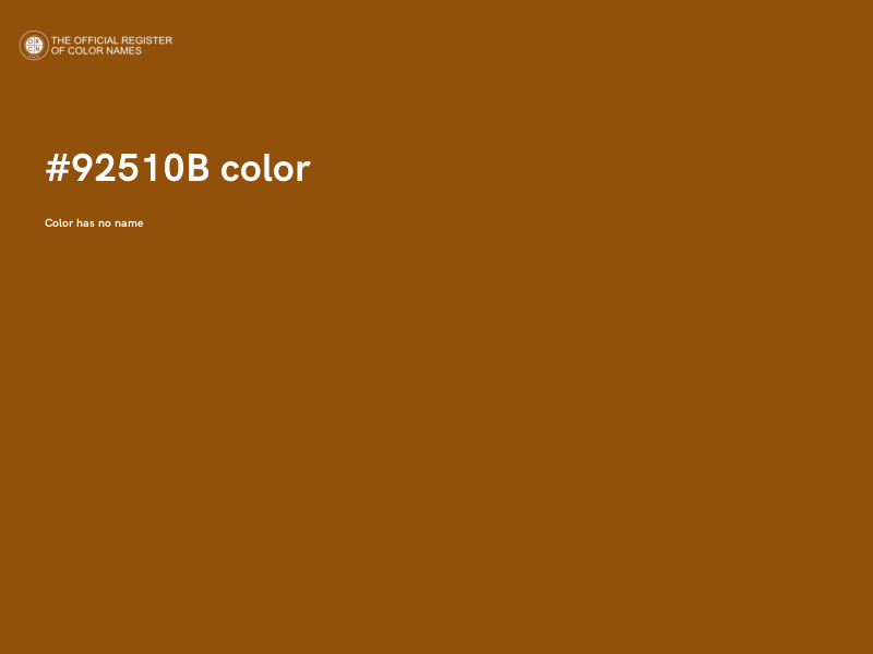 #92510B color image