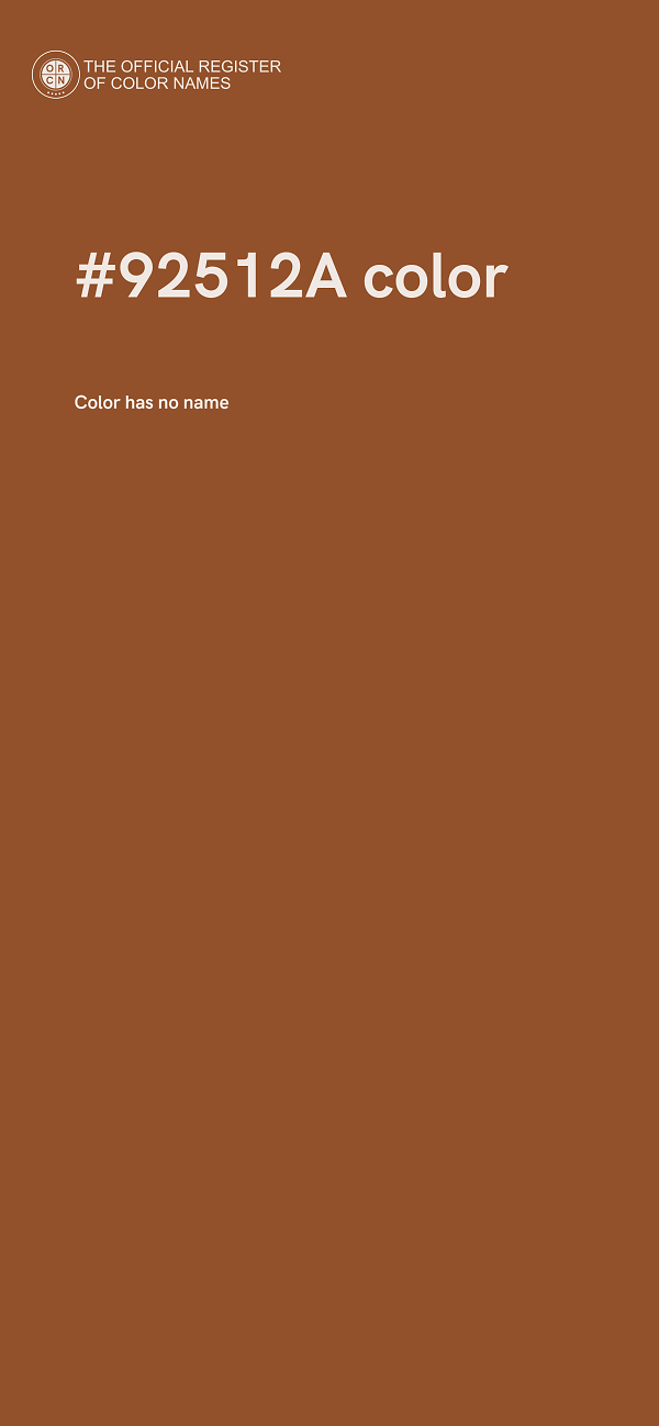 #92512A color image
