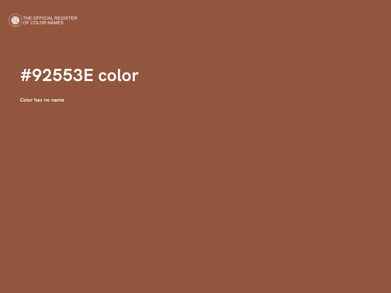 #92553E color image