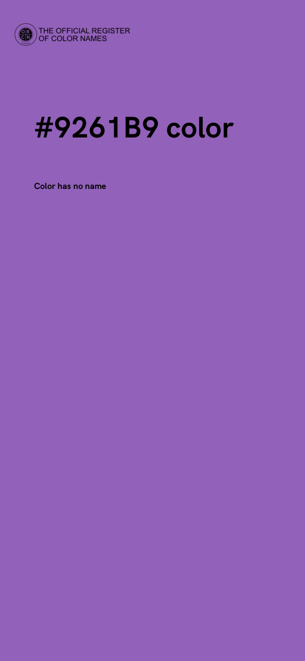 #9261B9 color image