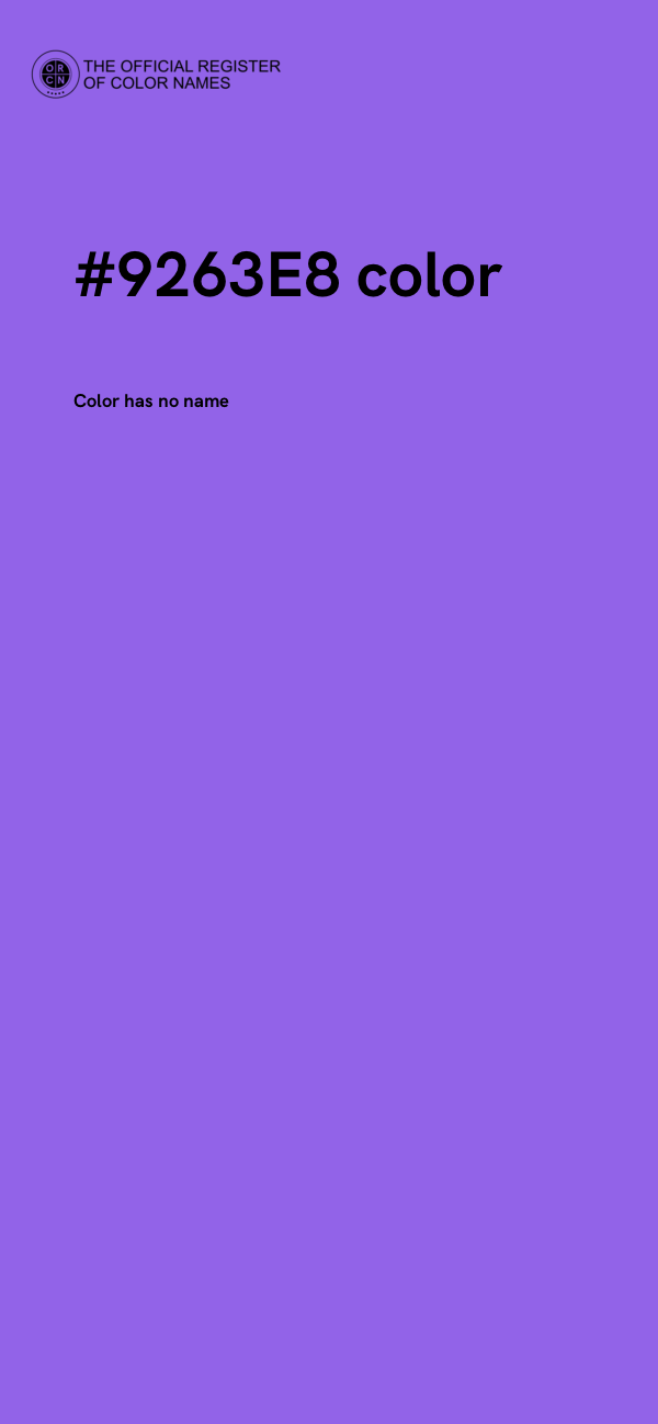 #9263E8 color image