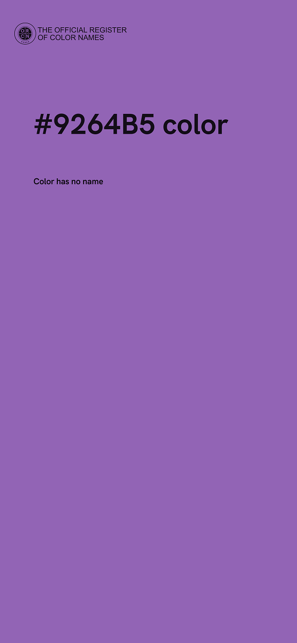 #9264B5 color image