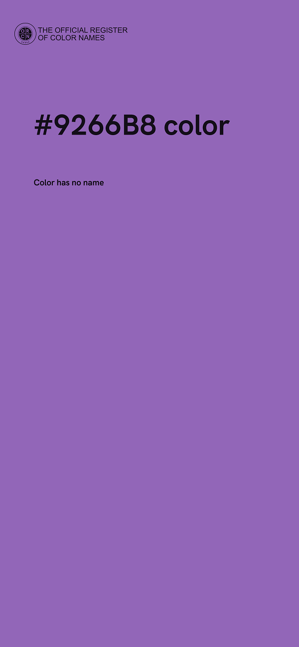 #9266B8 color image
