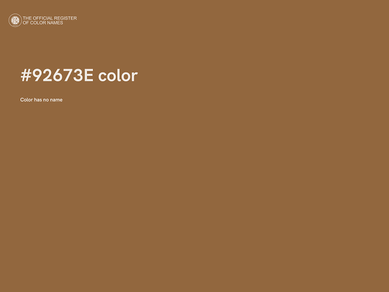#92673E color image