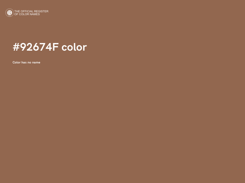 #92674F color image