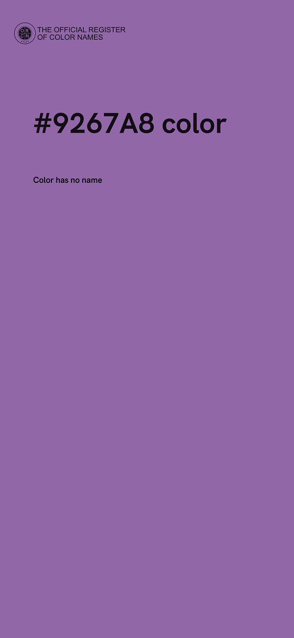 #9267A8 color image