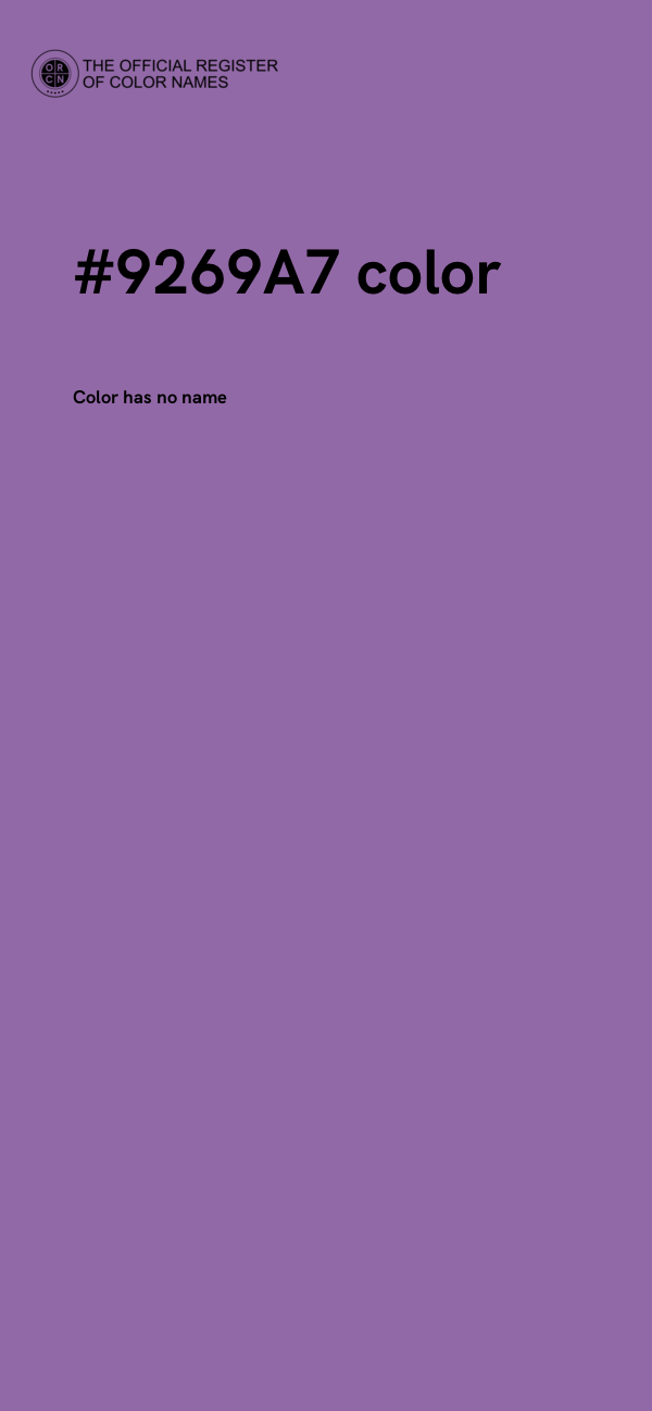 #9269A7 color image