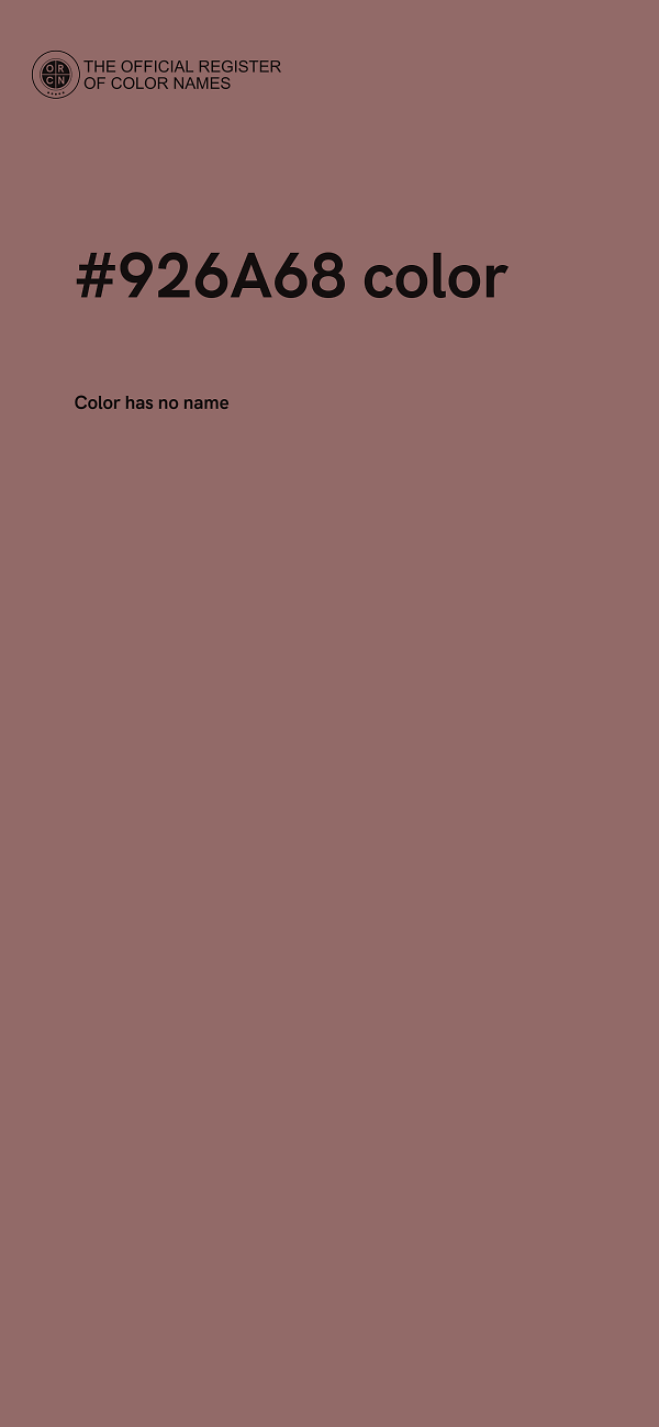#926A68 color image