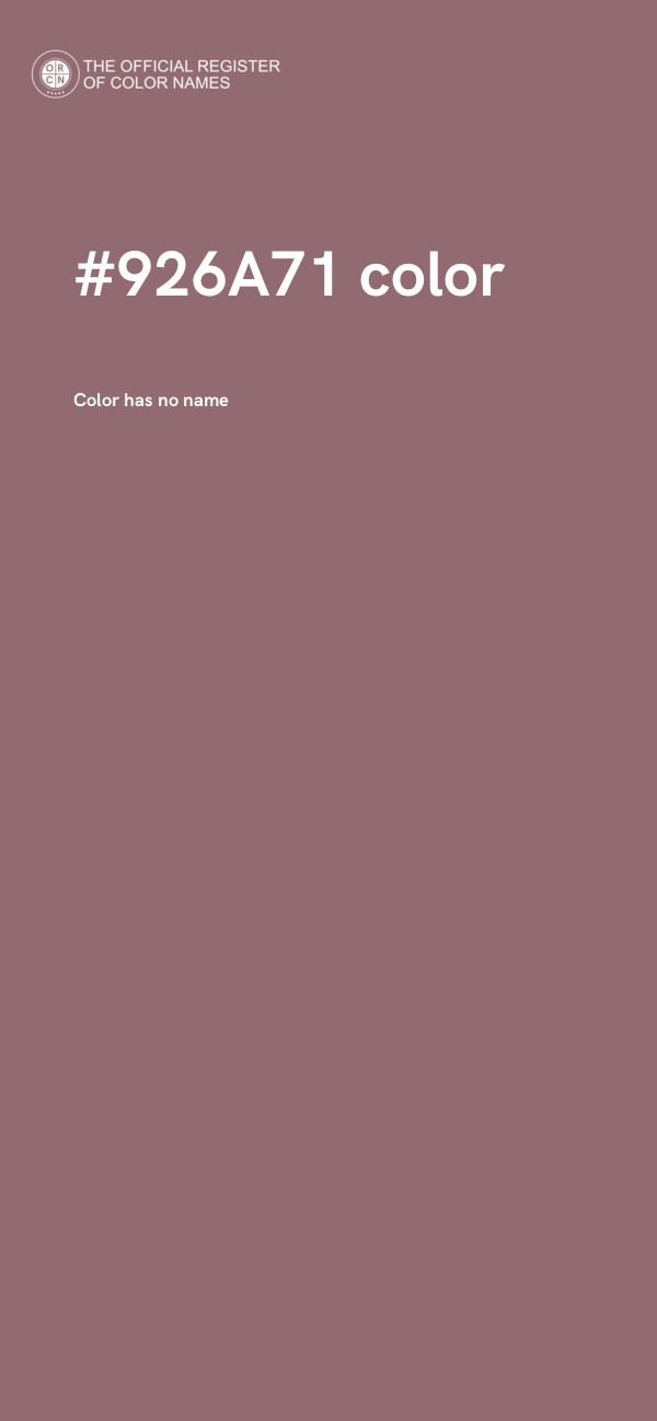 #926A71 color image