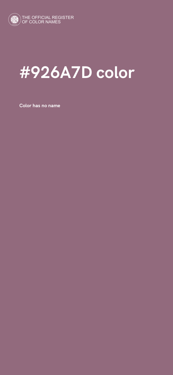 #926A7D color image