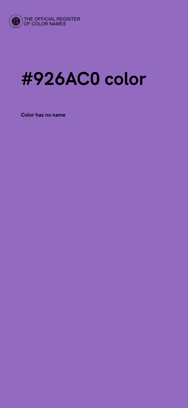 #926AC0 color image