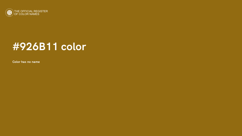 #926B11 color image