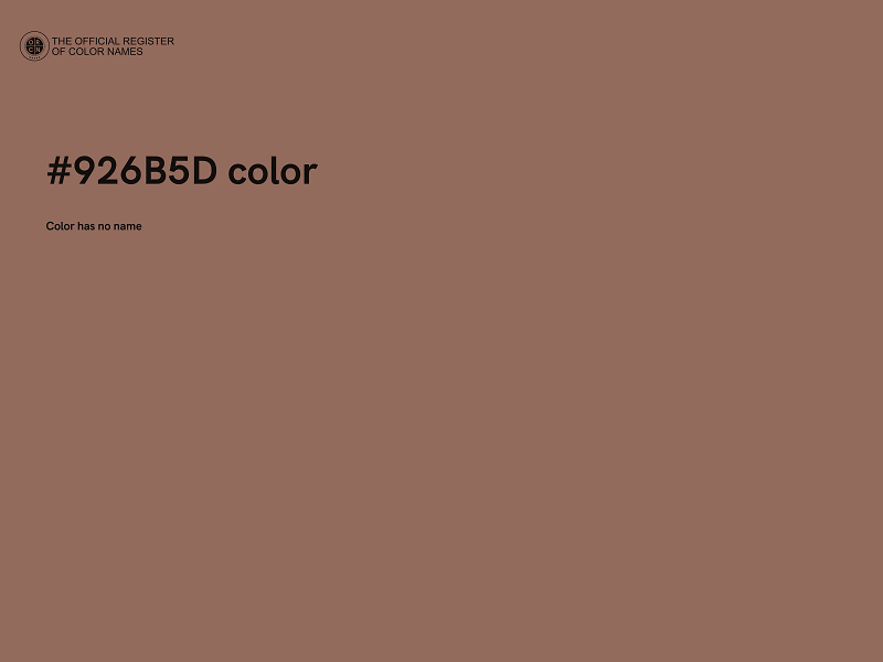 #926B5D color image