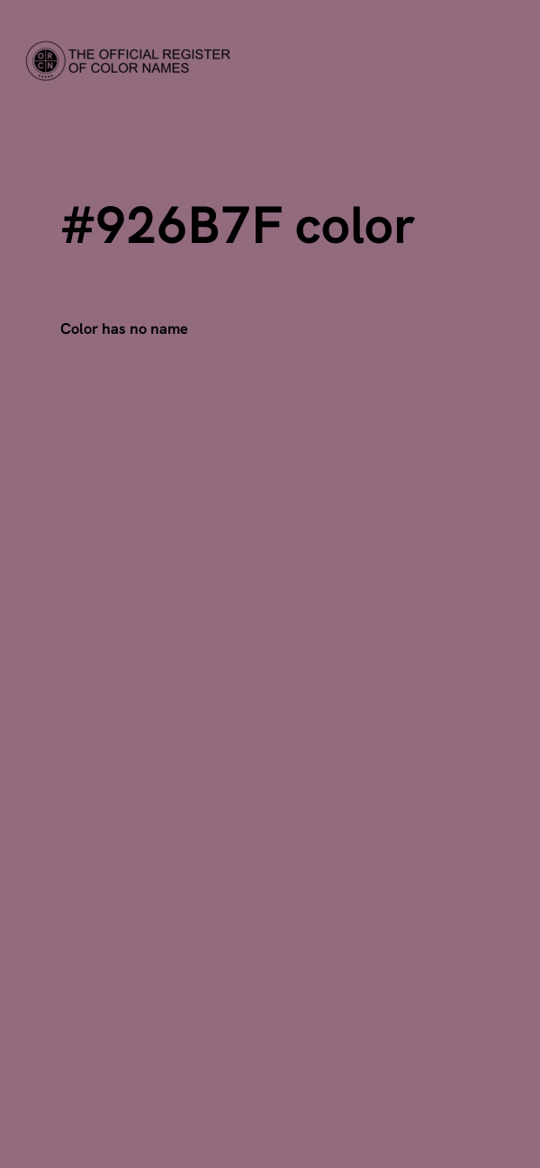 #926B7F color image