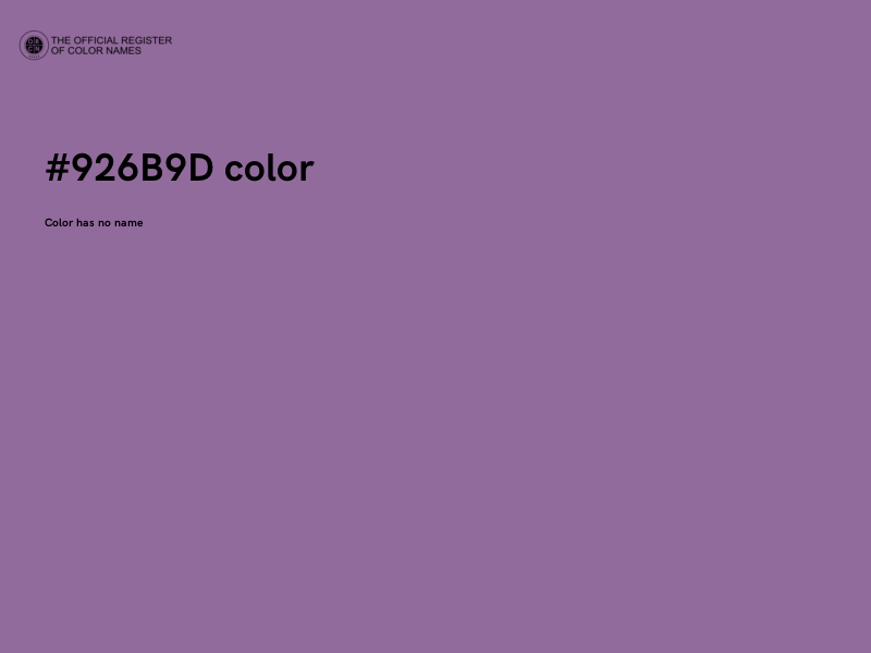 #926B9D color image