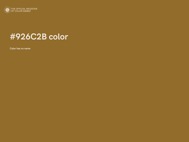 #926C2B color image