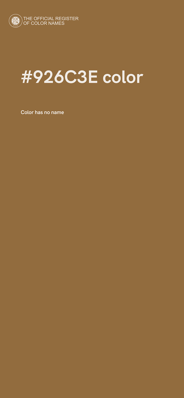 #926C3E color image