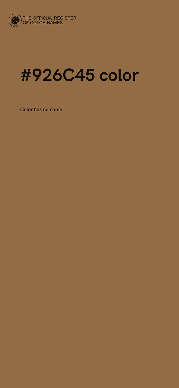 #926C45 color image