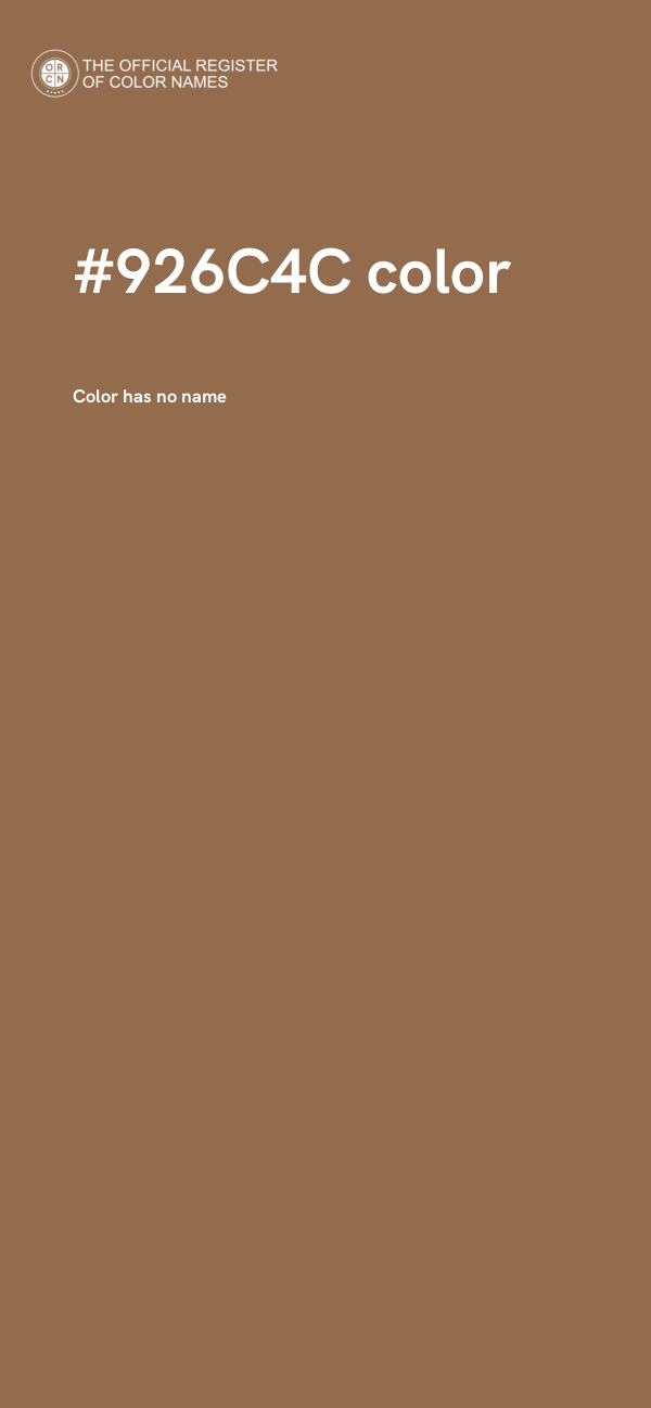 #926C4C color image