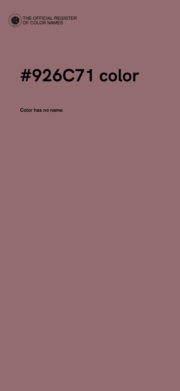 #926C71 color image
