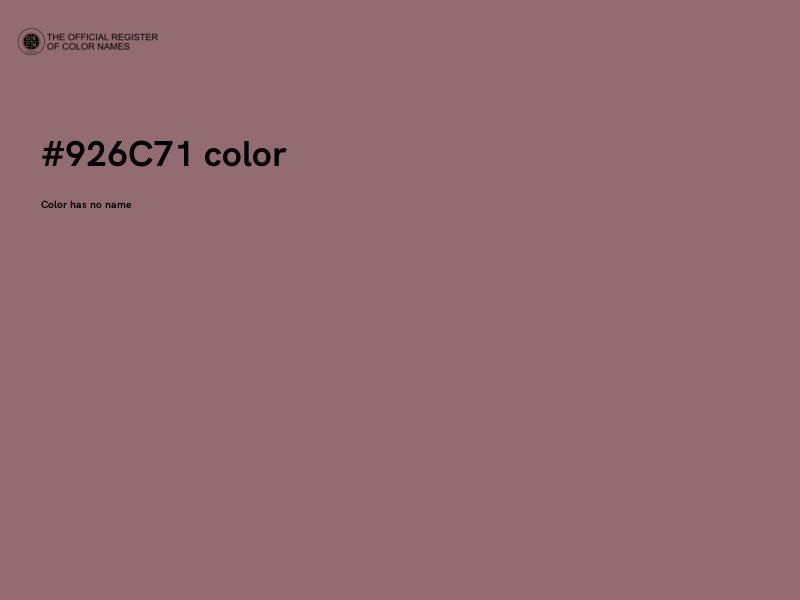 #926C71 color image