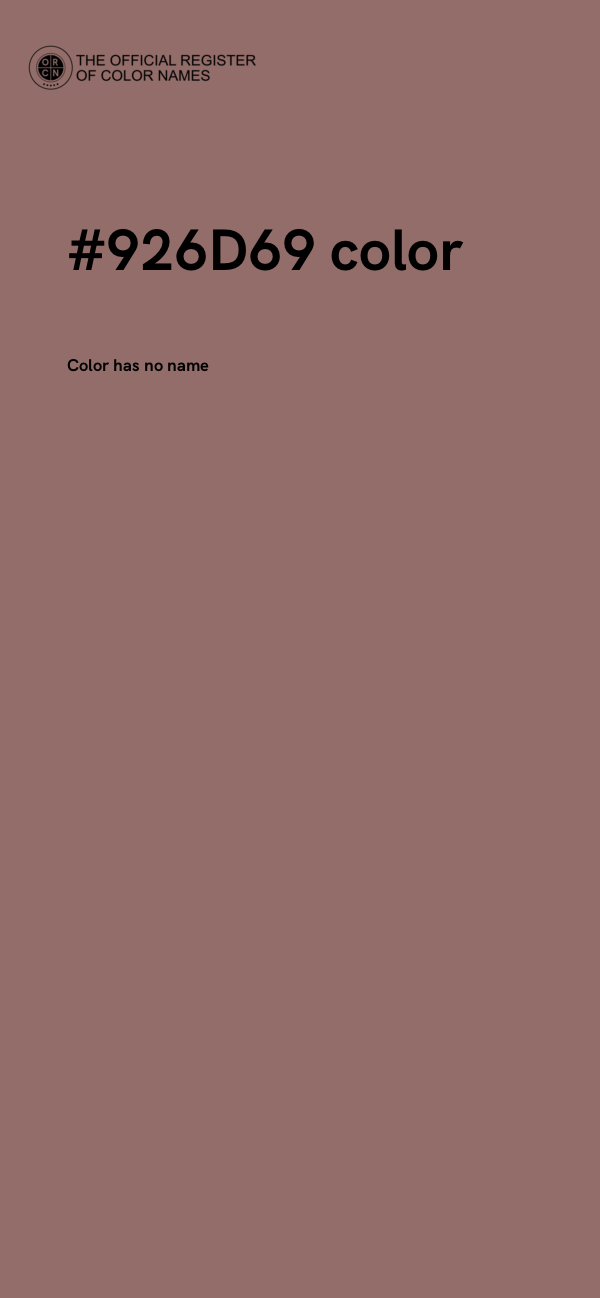 #926D69 color image