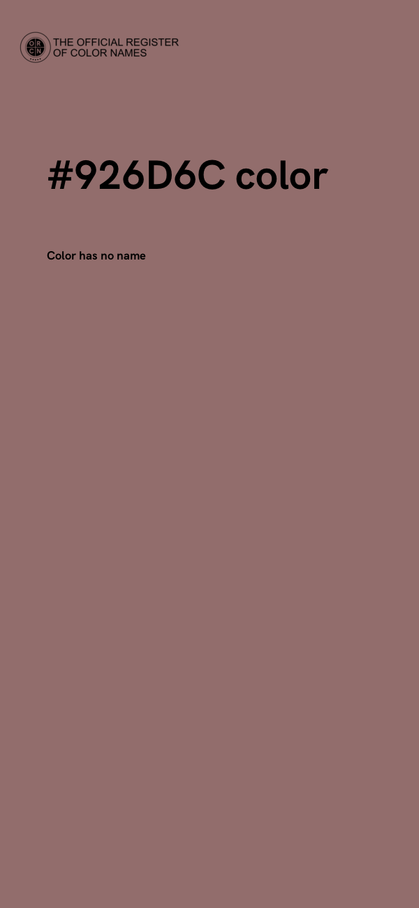 #926D6C color image