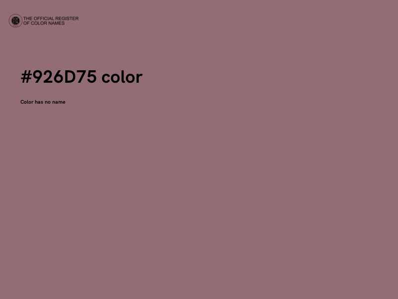#926D75 color image