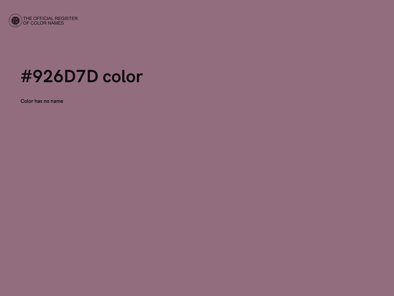 #926D7D color image