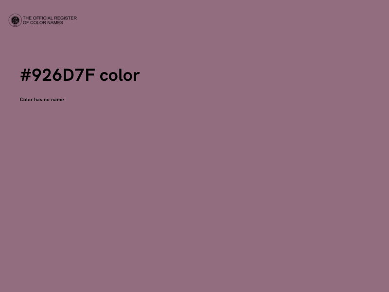#926D7F color image
