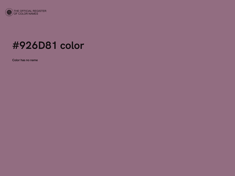 #926D81 color image