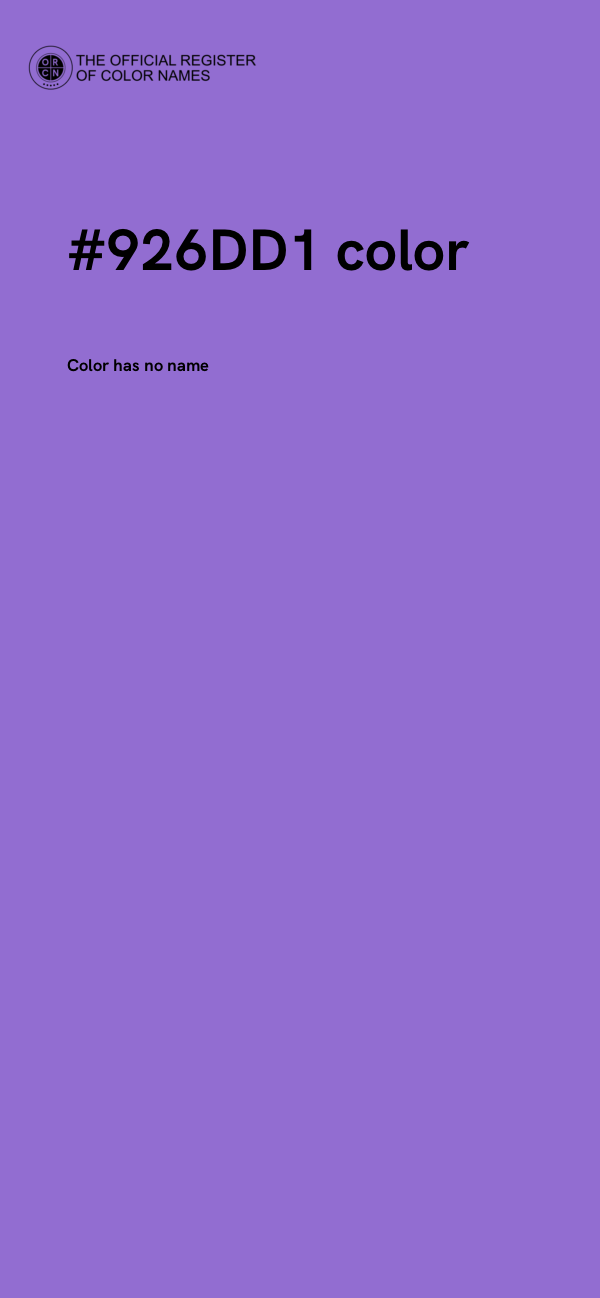 #926DD1 color image