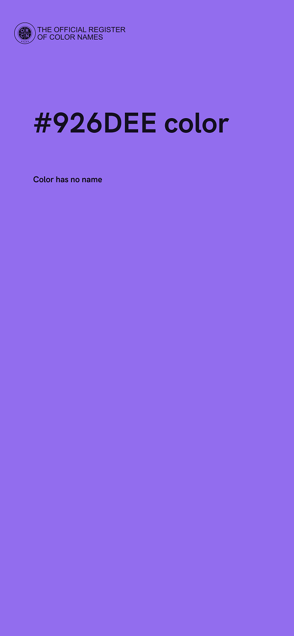 #926DEE color image
