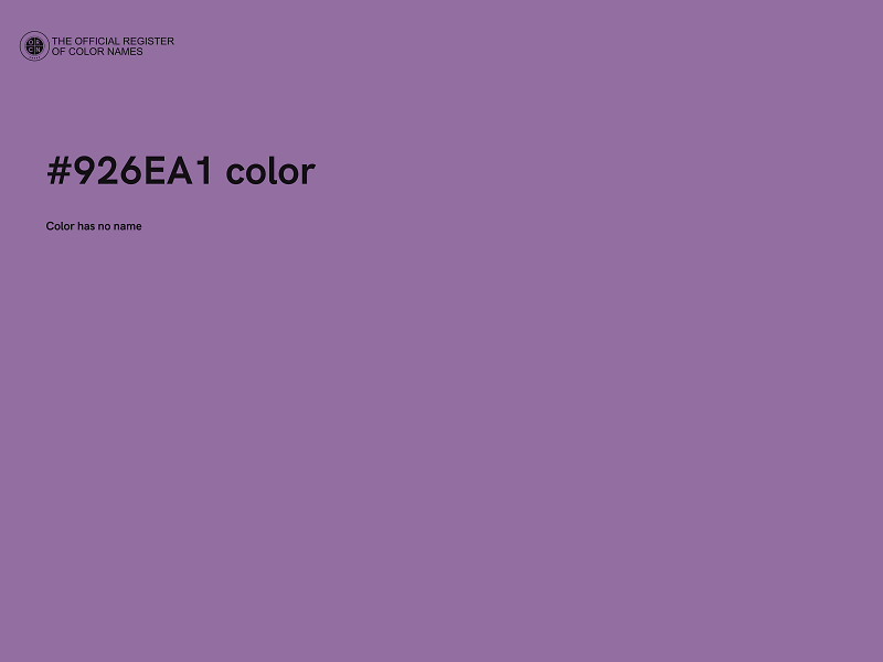 #926EA1 color image