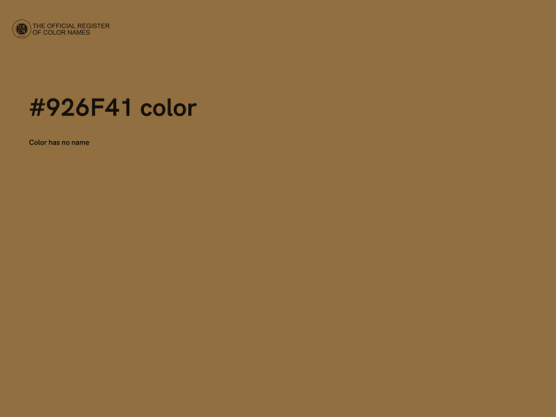 #926F41 color image