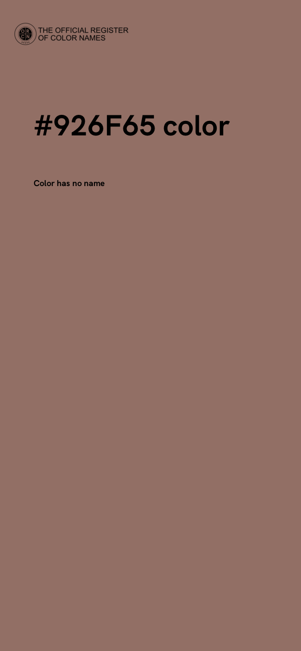 #926F65 color image